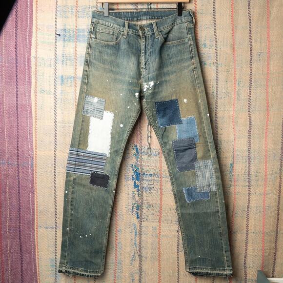 Levi's Other - Custom levis 505 patchwork jeans